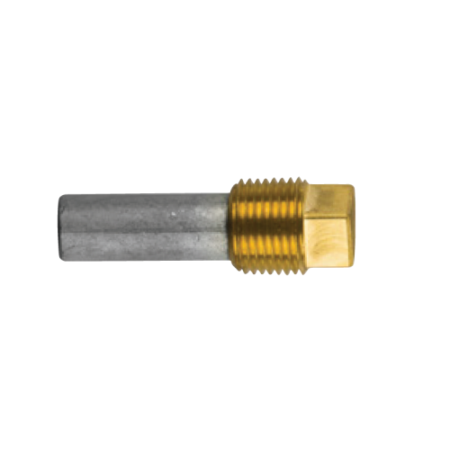 Pencil anode complete with brass plug th. 1/2'' bspt  for Cummins -  12,5 L.30  - 02045-1T - Tecnoseal